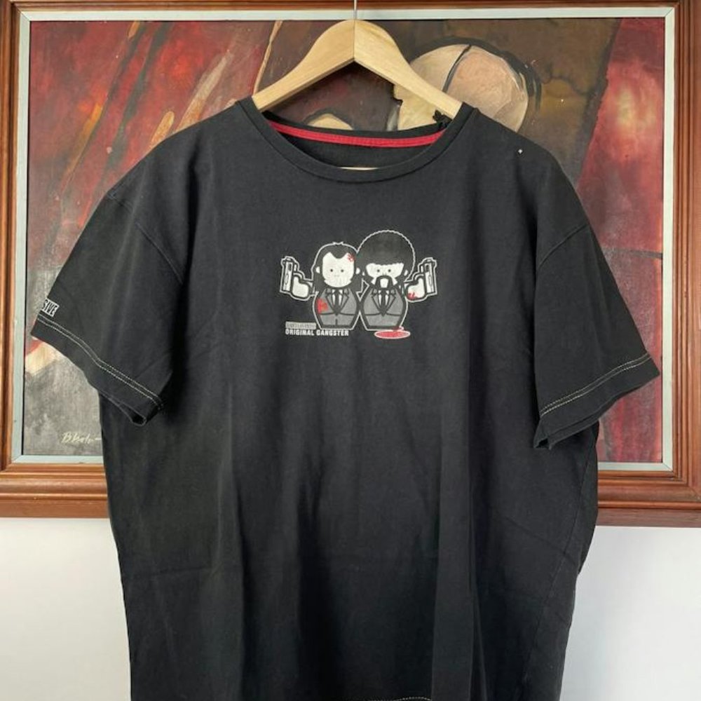 Vintage Pulp Fiction Humor Cartoon Gangster Offensive Tee